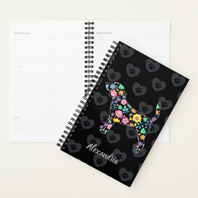 Mignonne Amour Mon Design Floral Beagle (Devant avec enveloppe)
