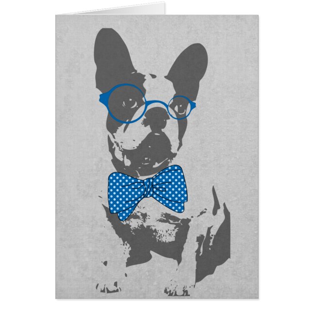 Mignonne animal vintage à la mode Français bulldog (Devant)