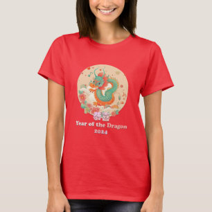 Mignonne année du T-shirt dragon pour 2024