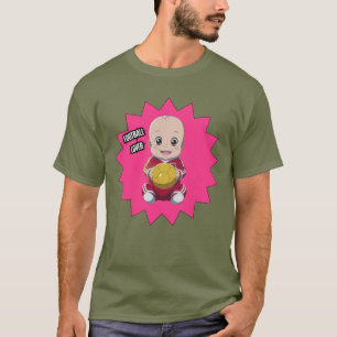 Mignonne bébé en tenue de footballeur T-shirt