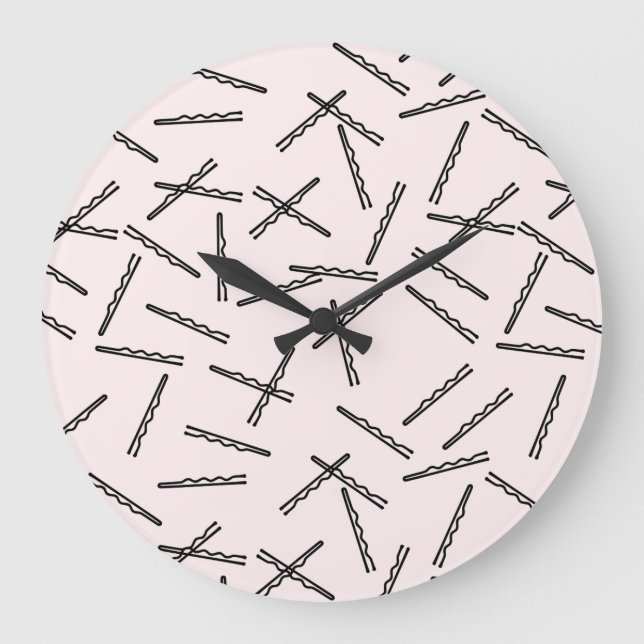 Mignonne Bobby Pins Horloge murale (Recto)