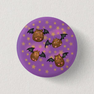 Mignonne, câliné chauve-souris badge rond