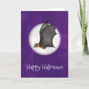 Mignonne carte d'Halloween mère et bébé chauve-sou