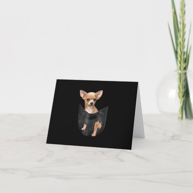 Mignonne Chihuahua dans votre poche Noël (Devant)