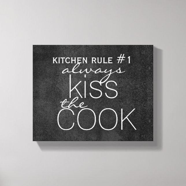 mignonne citation de cuisine toile enveloppé art m (Recto)