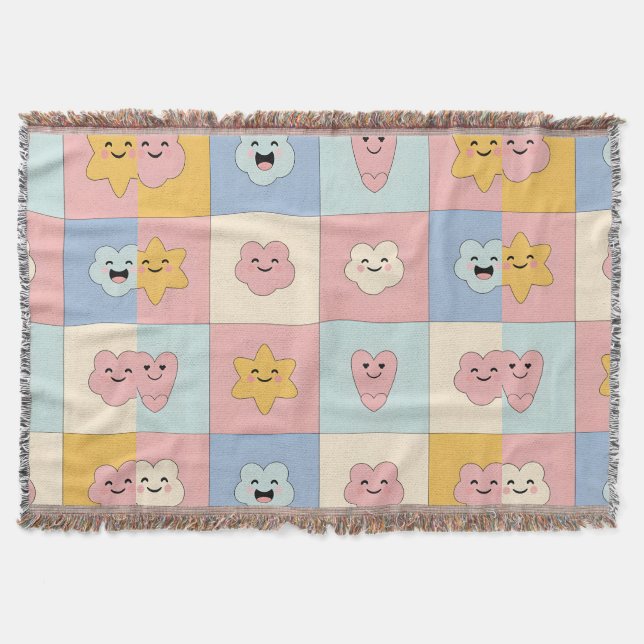 Mignonne couverture en patchwork pastel (Devant)