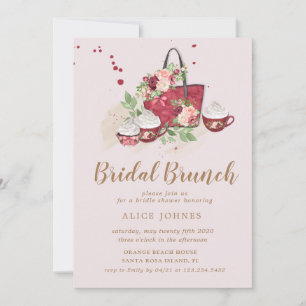 mignonne cupcake floral bridal brunch invitation