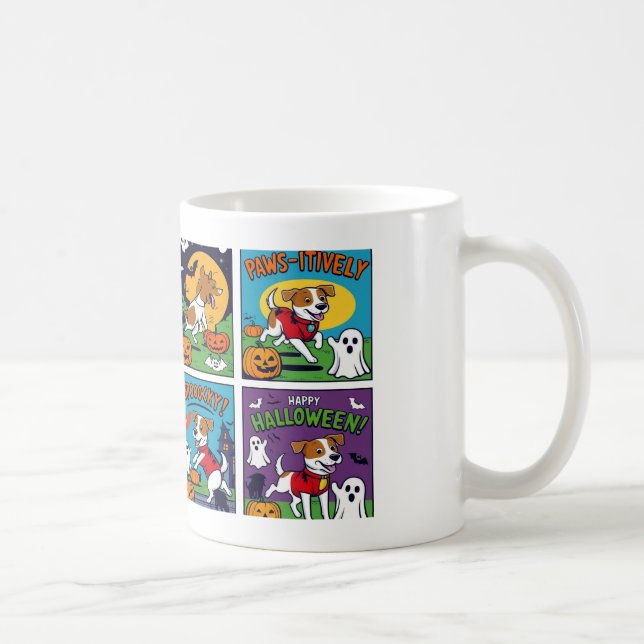 Mignonne et drôle Mug d'Halloween avec chien (Droite)