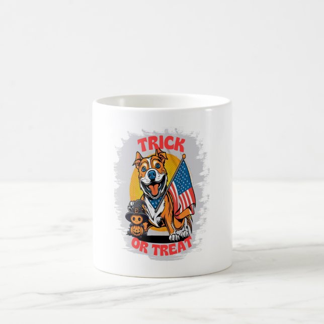 Mignonne et drôle Mug d'Halloween avec chien (Centre)