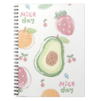 mignonne fraise joli jour journal carnet