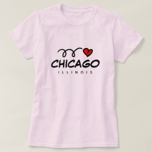 Mignonne I heart Chicago Illinois t-shirt pour fem