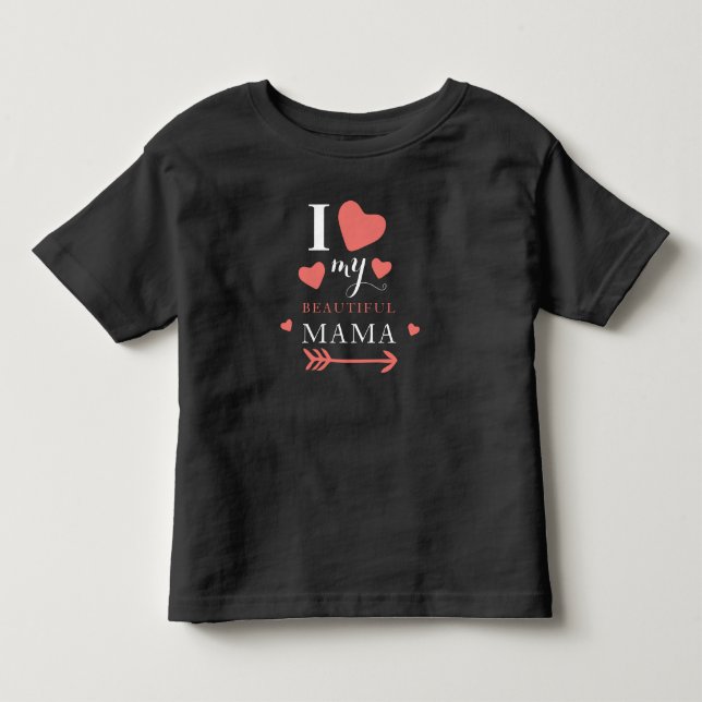 Mignonne J'aime Ma belle maman Baby T-Shirt (Devant)