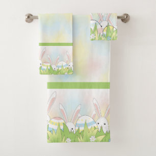 Mignonne lapin et oeufs de Pâques
