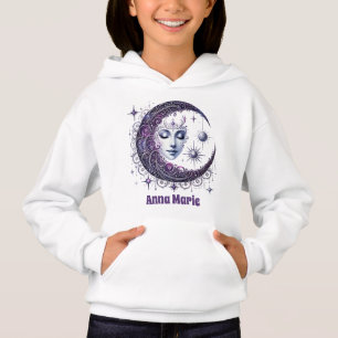 Mignonne lune étoiles ajouter nom enfants filles