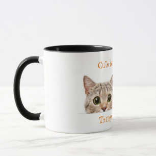 Mignonne Mais Psycho Chat 11oz Mug à café à deu