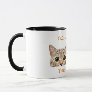 Mignonne Mais Psycho Chat 11oz Mug à café à deux t