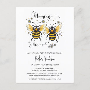Mignonne Maman À Être Baby shower Invitation