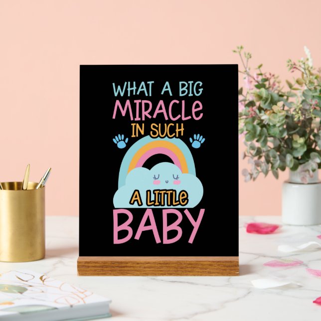 Mignonne miracle bébé mot art pépinière (Mariage)