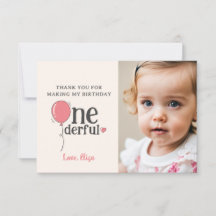 mignonne Miss Carte de remerciements magnifique av