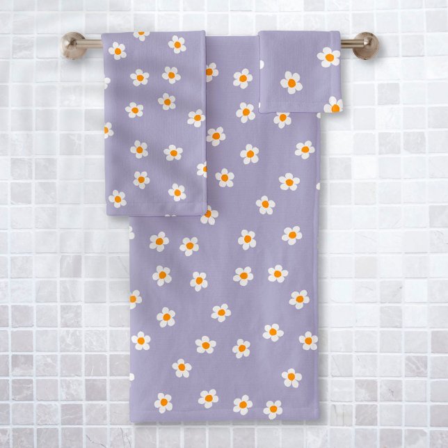 Mignonne moderne Motif de marguerite violet (Créateur téléchargé)