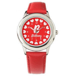 Mignonne montre enfant avec le nom de la fille et 