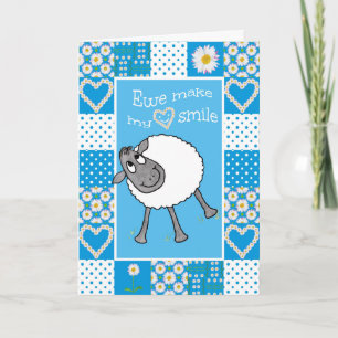 Mignonne Mouton, Ewe Faire Mon Coeur Smile Carte D