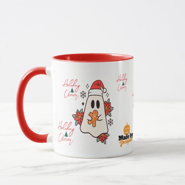 Mignonne Mug Fantôme de Noël | Pain d'épices de va (Gauche)