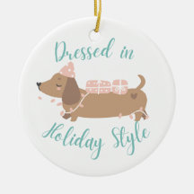 Mignonne ornement avec Wiener Dog