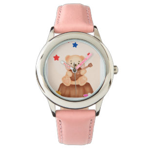 mignonne ours en peluche filles montre fantaisie