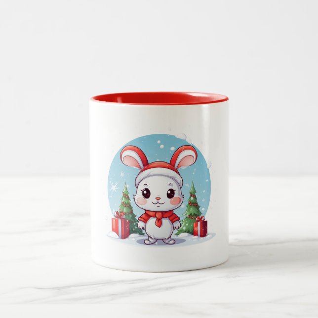 Mignonne petite lapine Mug de Noël (Centre)
