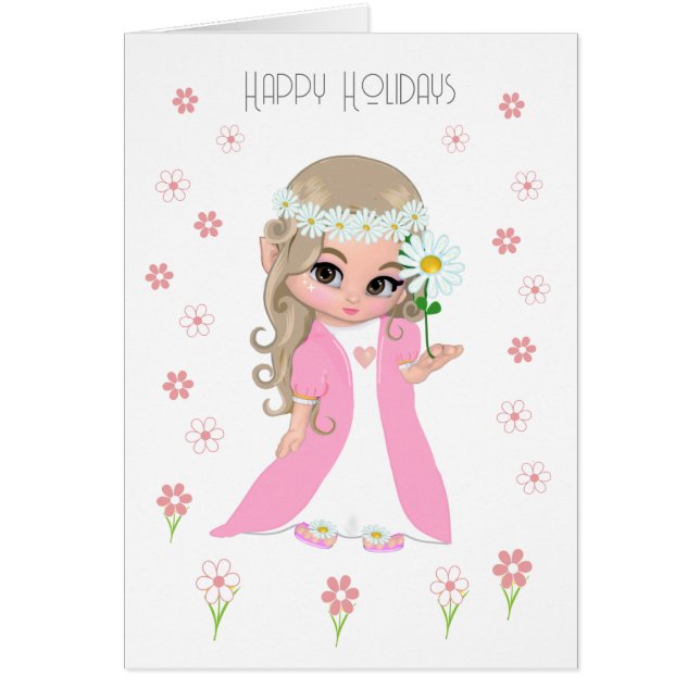 Mignonne Princesse de Pâques & Fleurs roses (Devant)