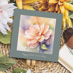 Mignonne Rose Elegant Chic carte de Saint Valentin