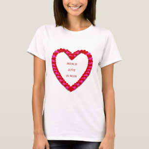 Mignonne Rouge & Rose Fête des Mères T-Shirt