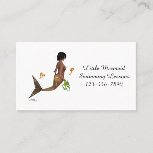 Mignonne sirène avec Carte de visite Seahors