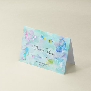 Mignonne sous le Carte de remerciements du Baby sh