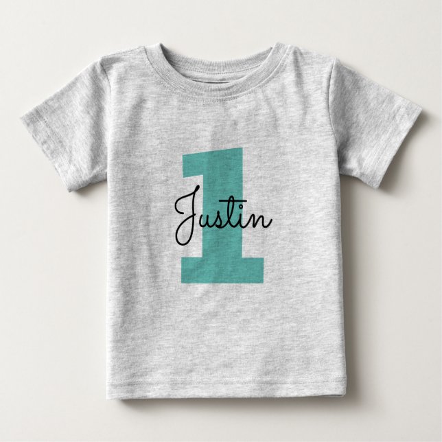Mignonne T-shirt bébé 1er anniversaire pour petits (Devant)