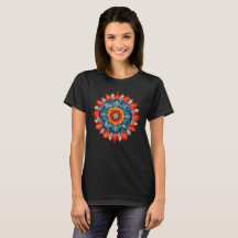 Mignonne T-shirt Mandala Design coloré