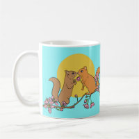 Mignonne tasse animale aux écureuils