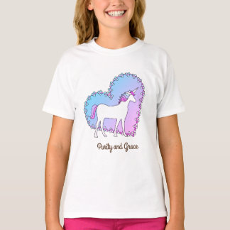 Mignonne Unicorn Girls Tshirt filles gracieuses