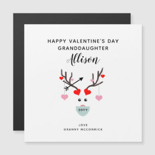 Mignonne Valentines Day Grand-fille Coeurs Magnet