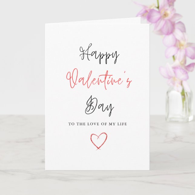 Mignonne Valentines jour pour lui Carte de voeux (Orchidée)