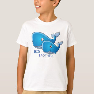Mignonne Whale Big Brother T-shirt pour enfants