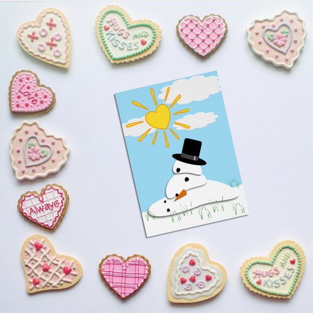 Mignonne "You Really Melt Me" Carte Snowman Valent (Créateur téléchargé)