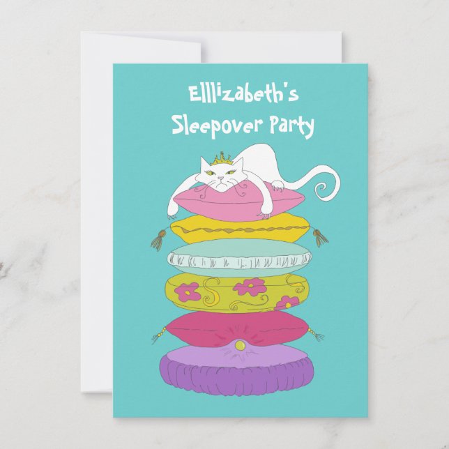 Mignons Invitations géants de l'aube et du chat (Devant)