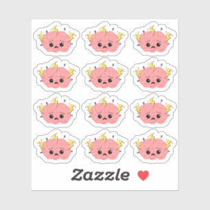 Migräne Attacken Kopfschmerzen Tracker Gehirnkrank Aufkleber