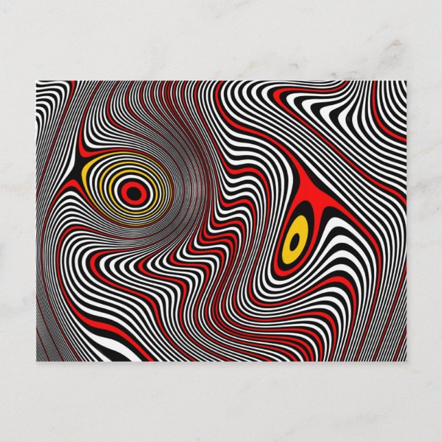 Migräne Aura optische Illusion Postkarte (Vorderseite)