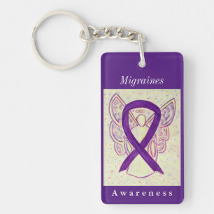 Migräne Awareness Ribbon Guardian Angel Schlüssela Schlüsselanhänger