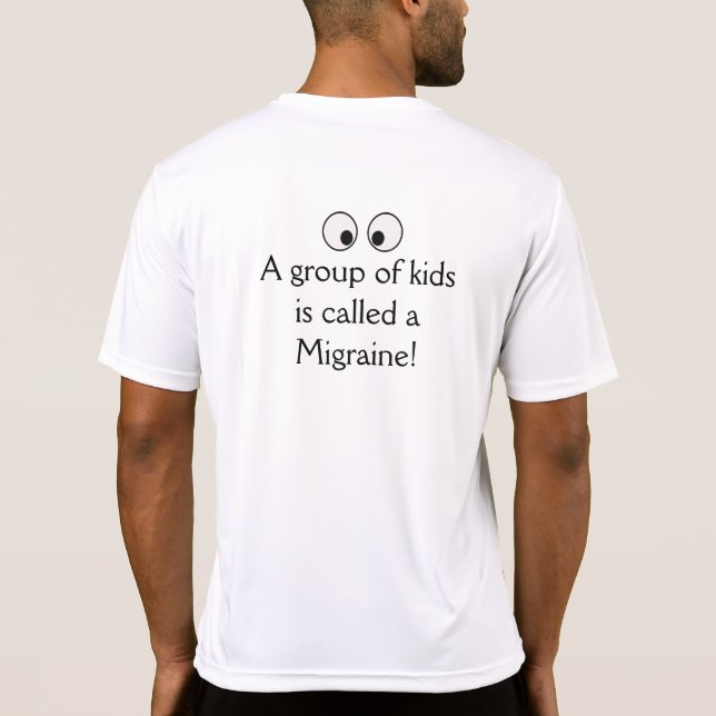 Migräne Kinder Sport Tek T - Shirt 2 (Rückseite)