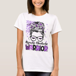 Migräne-Kopfschmerz-Kriegerin Frauen Mädchen Überl T-Shirt