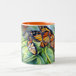 Migration der Monarch-Morgen-Tasse Zweifarbige Tasse